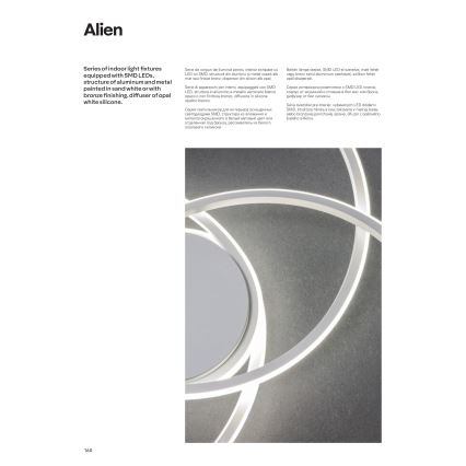 Redo 01-1801 - LED Plafon ściemnialny ALIEN LED/60W/230V 3000K śr. 70 cm biały