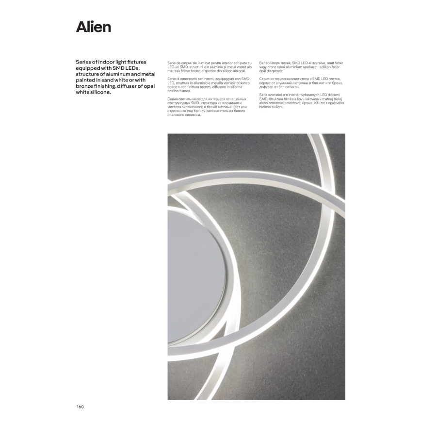 Redo 01-1801 - LED Plafon ściemnialny ALIEN LED/60W/230V 3000K śr. 70 cm biały