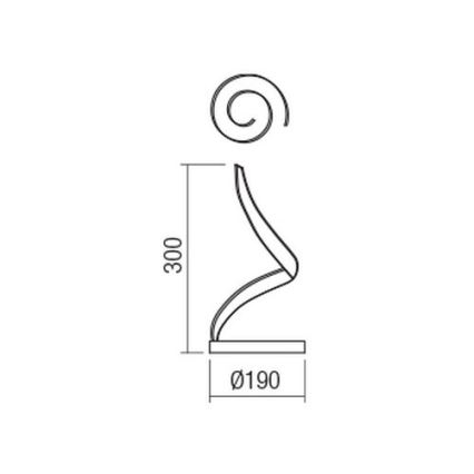 Redo 01-1816 - Lampka biurkowa LED TORSION LED/11W/230V brązowa