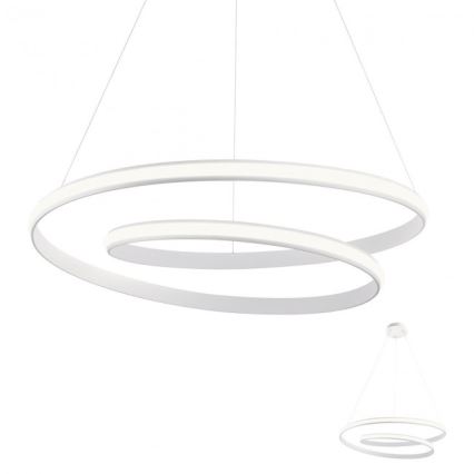 Redo 01-1890 - ściemnialny żyrandol LED na lince TORSION LED/35W/230V 4000K, średnica 75 cm, biały