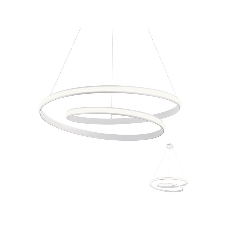 Redo 01-1890 - ściemnialny żyrandol LED na lince TORSION LED/35W/230V 4000K, średnica 75 cm, biały