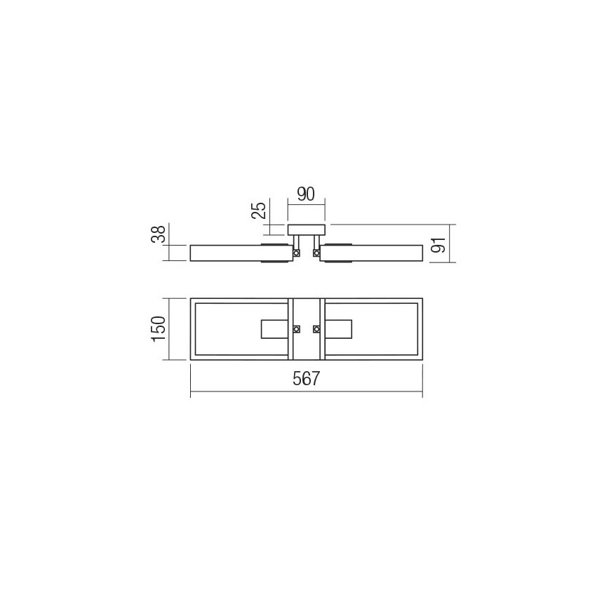 Redo 01-1968 - Plafon TIMBER 2xE27/42W/230V buk