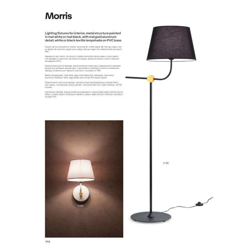 Redo 01-1980 - Lampa stołowa MORRIS 1xE27/42W/230V biała