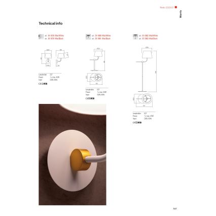 Redo 01-1981 - Lampa stołowa MORRIS 1xE27/42W/230V czarna