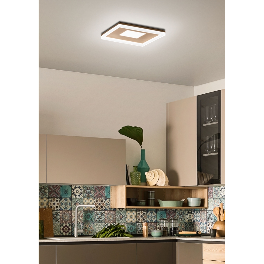 Redo 01-1998 - LED ściemnialna oprawa sufitowa MAYA LED/42W/230V 42,5x42,5 cm złota