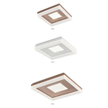Redo 01-1998 - LED ściemnialna oprawa sufitowa MAYA LED/42W/230V 42,5x42,5 cm złota