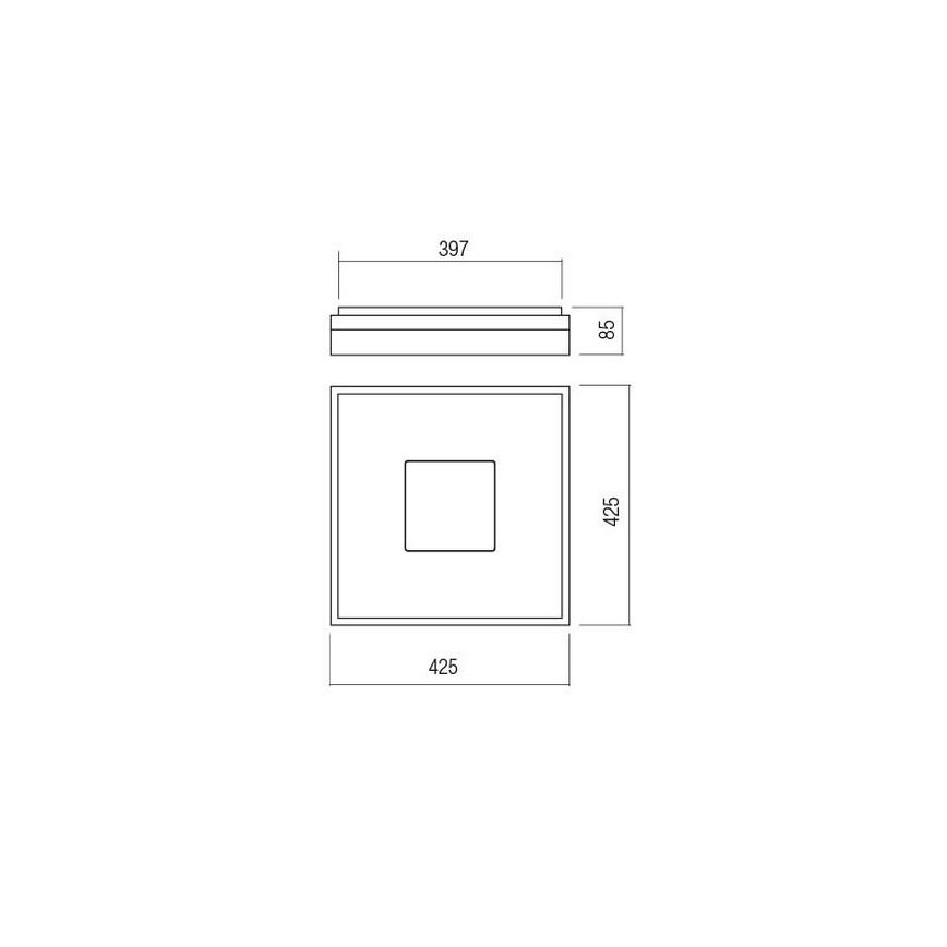 Redo 01-1998 - LED ściemnialna oprawa sufitowa MAYA LED/42W/230V 42,5x42,5 cm złota