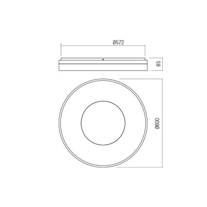 Redo 01-2004 - ściemnialna lampa sufitowa LED MAYA LED/75W/230V śr. 60 cm złota