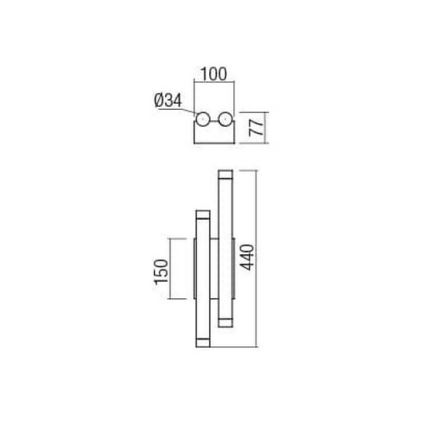 Redo 01-2034 - LED Kinkiet MADISON 4xLED/4W/230V miedź