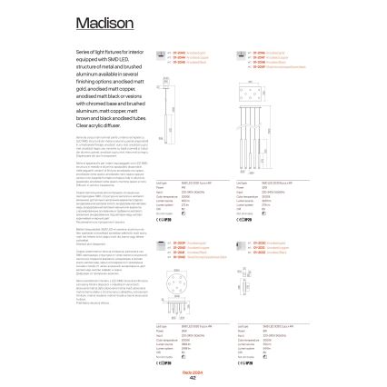 Redo 01-2035 - LED Kinkiet MADISON 4xLED/4W/230V czarne