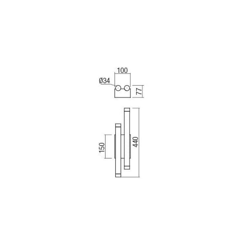 Redo 01-2035 - LED Kinkiet MADISON 4xLED/4W/230V czarne