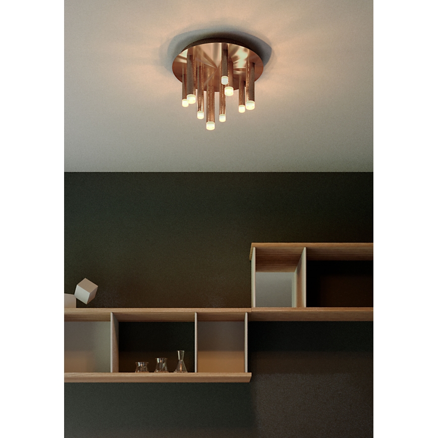 Redo 01-2040 - LED Plafon MADISON 9xLED/4W/230V miedź
