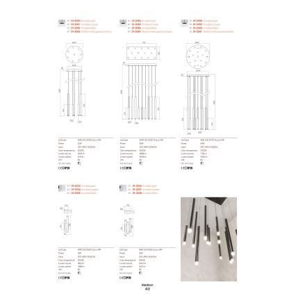 Redo 01-2041 - LED Plafon MADISON 9xLED/4W/230V czarny