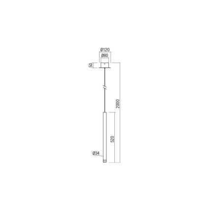 Redo 01-2043 - LED Żyrandol na lince MADISON LED/4W/230V złoty