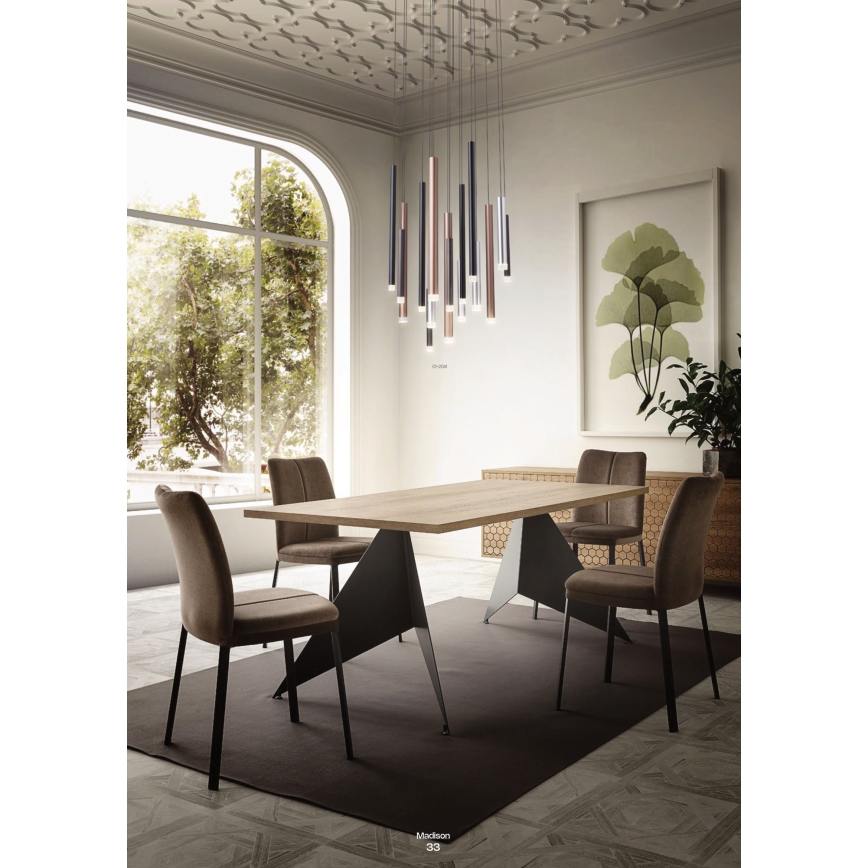 Redo 01-2052 - LED Żyrandol na lince MADISON 8xLED/4W/230V czarny