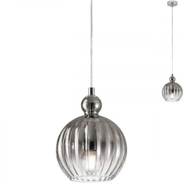 Redo 01-2063 - Żyrandol na lince PLUMEN 1x/E14/40W/230V śr. 15 cm szary