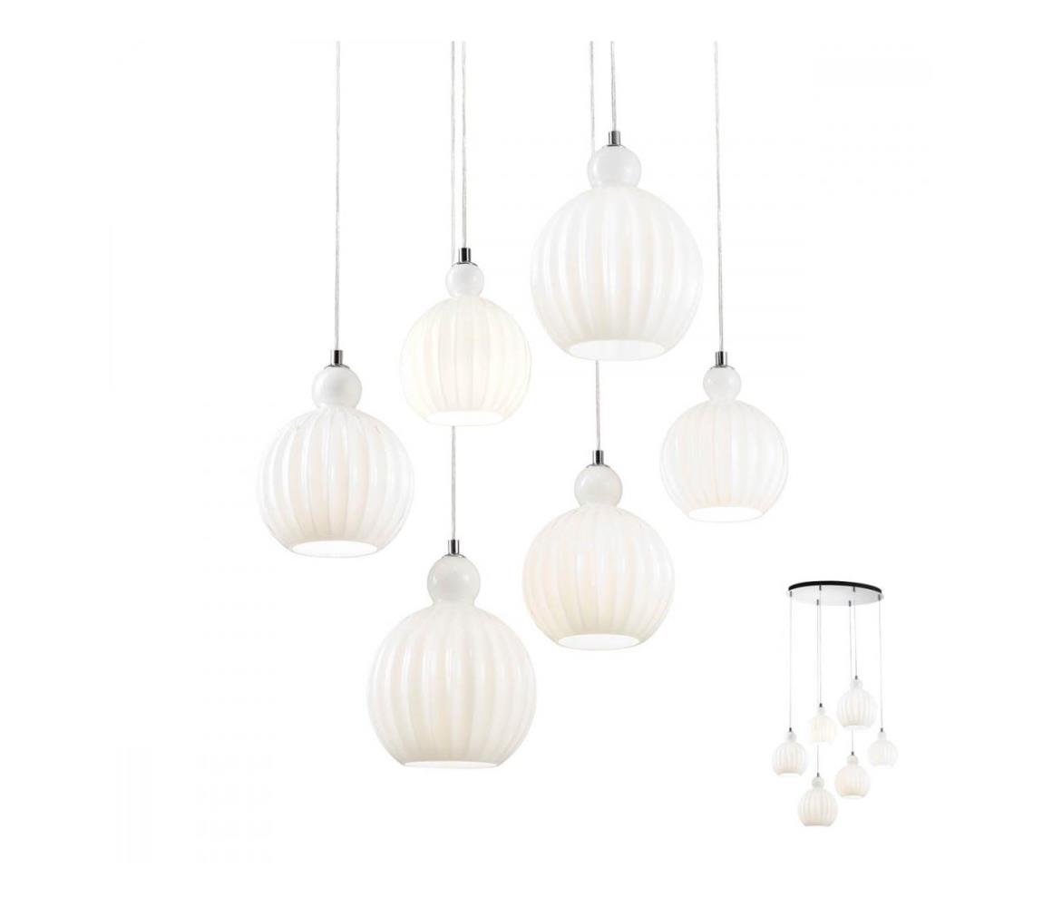 Redo 01-2068 - Żyrandol na lince PLUMEN 6xE14/42W/230V biały
