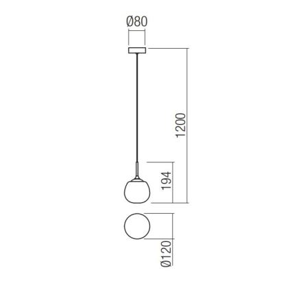 Redo 01-2081 - Lampa wisząca na lince KIWI 1xG9/40W/230V śr. 12 cm błyszczący chrom/biały