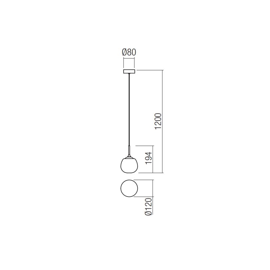 Redo 01-2081 - Lampa wisząca na lince KIWI 1xG9/40W/230V śr. 12 cm błyszczący chrom/biały