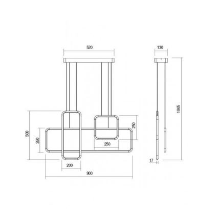 Redo 01-2099 - ściemnialny żyrandol LED na lince THAI LED/86W/230V biały
