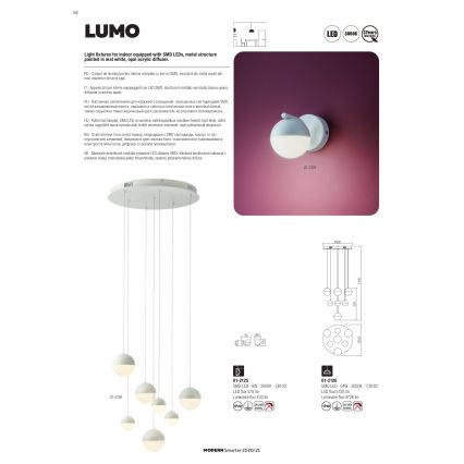 Redo 01-2125 - LED Kinkiet LUMO LED/6W/230V biały