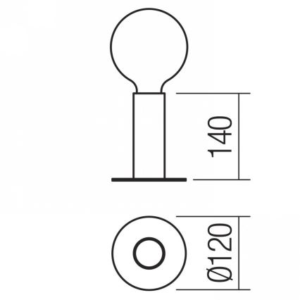 Redo 01-2130 - Lampa stołowa dotykowa RIVET 1xE27/42W/230V złota