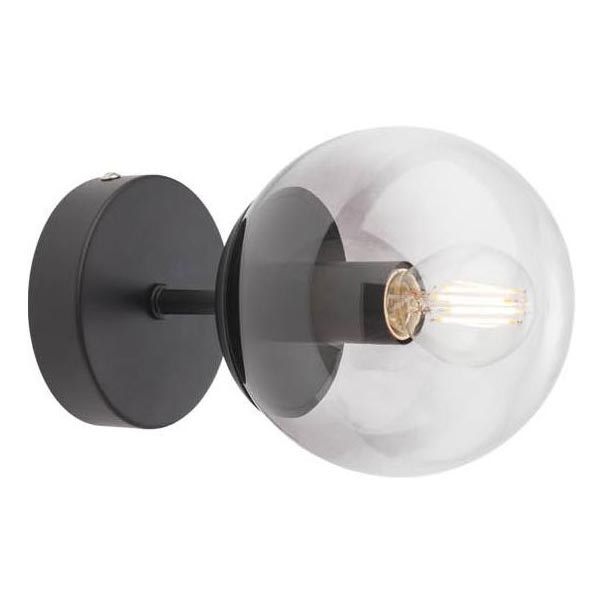 Redo 01-2175 - Kinkiet SEMIA 1xE14/28W/230V czarny/przydymiony