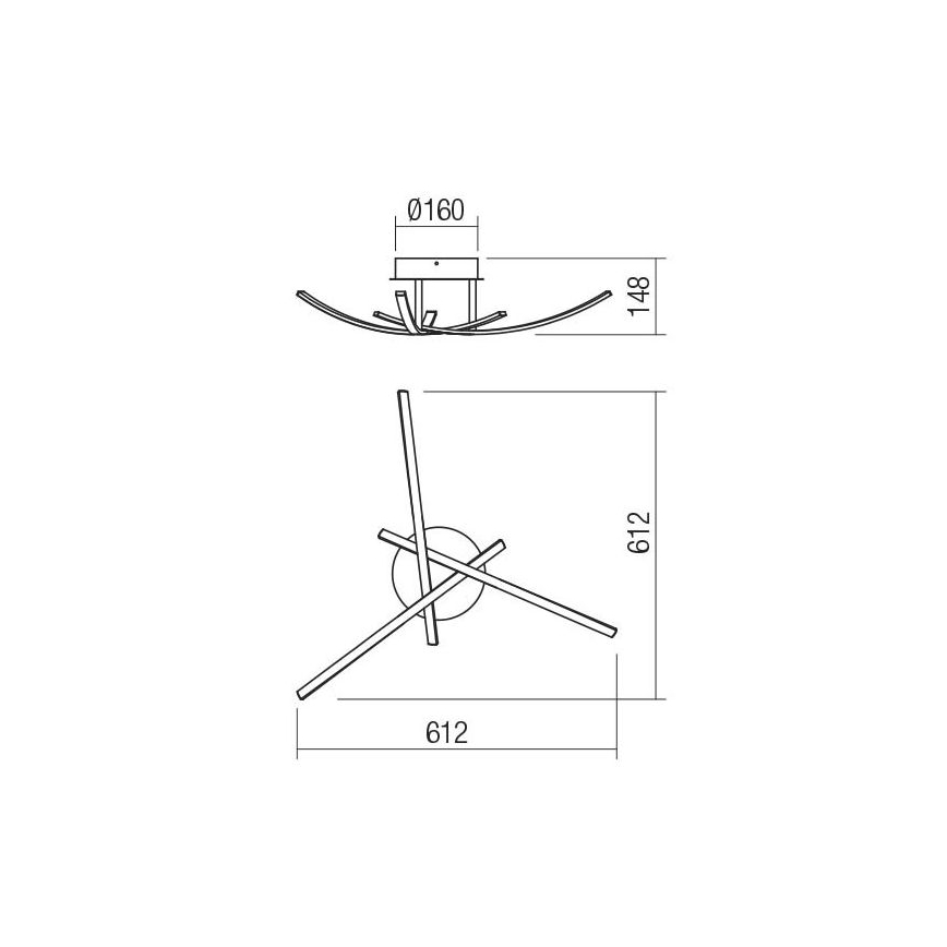 Redo 01-2184 - LED Plafon SPATHA 3xLED/6W/230V 3000K biały