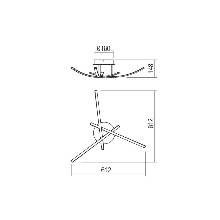 Redo 01-2185 - LED Plafon SPATHA 3xLED/6W/230V 3000K złoty