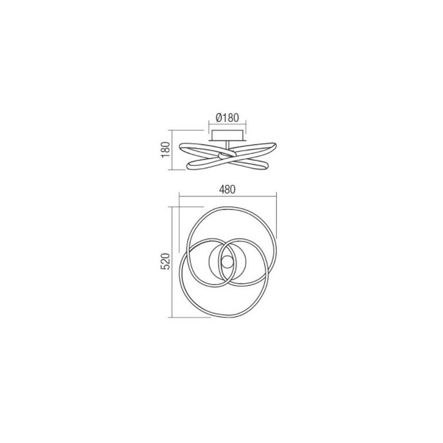 Redo 01-2189 - LED Ściemnialny plafon SINTRA LED/40W/230V