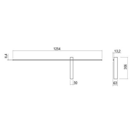 Redo 01-2201 - Kinkiet LED TANGENT LED/14W/230V czarny
