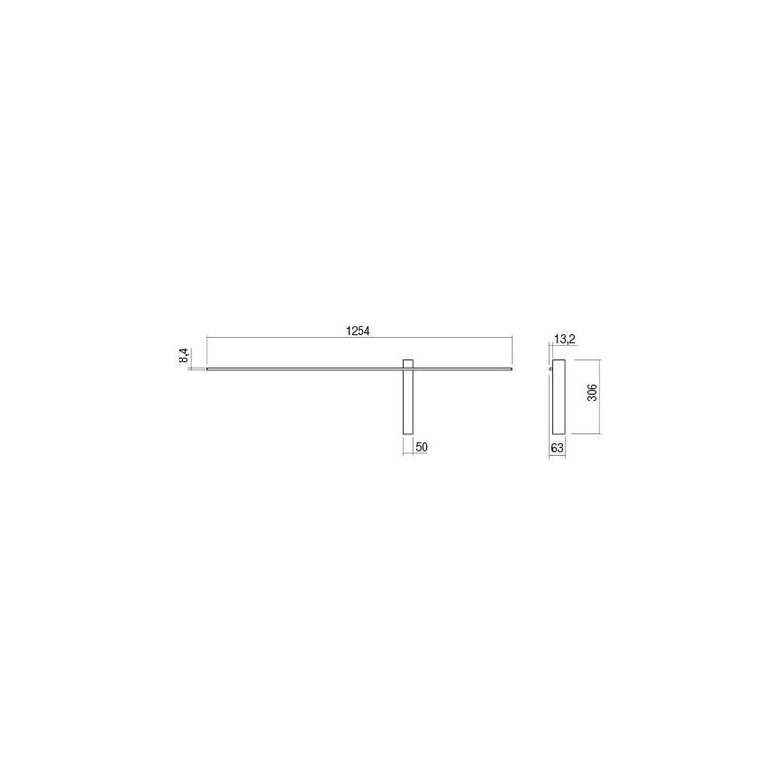 Redo 01-2201 - Kinkiet LED TANGENT LED/14W/230V czarny