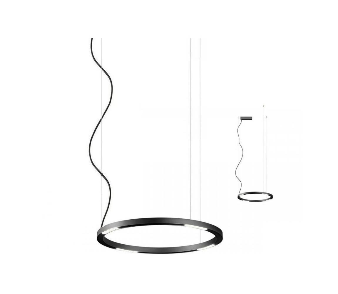 Redo 01-2204 - LED Żyrandol na lince UNION LED/34W/230V 3000K śr. 60 cm czarny