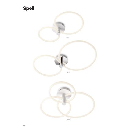 Redo 01-2224 - LED Ściemnialny żyrandol natynkowy SPELL LED/43W/230V 3000K chrom błyszczący