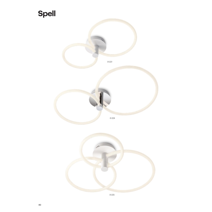 Redo 01-2224 - LED Ściemnialny żyrandol natynkowy SPELL LED/43W/230V 3000K chrom błyszczący
