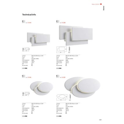 Redo 01-2297 - Kinkiet LED GAMER LED/36W/230V biały