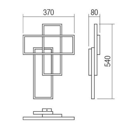 Redo 01-2308 - LED Ściemnialny plafon PLANA LED/40W/230V złoty