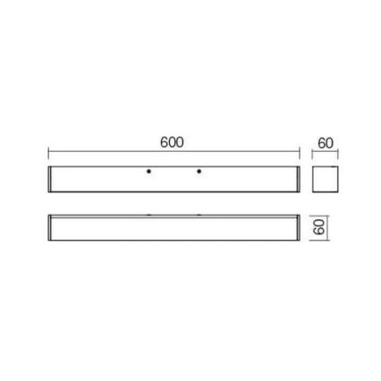 Redo 01-2327 - LED Łazienkowe oświetlenie lustra THELA LED/17W/230V 60 cm CRI 90 IP44