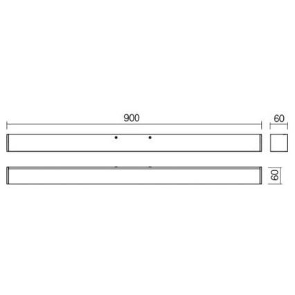 Redo 01-2328 - LED Łazienkowe oświetlenie lustra THELA LED/25W/230V 90 cm CRI 90 IP44