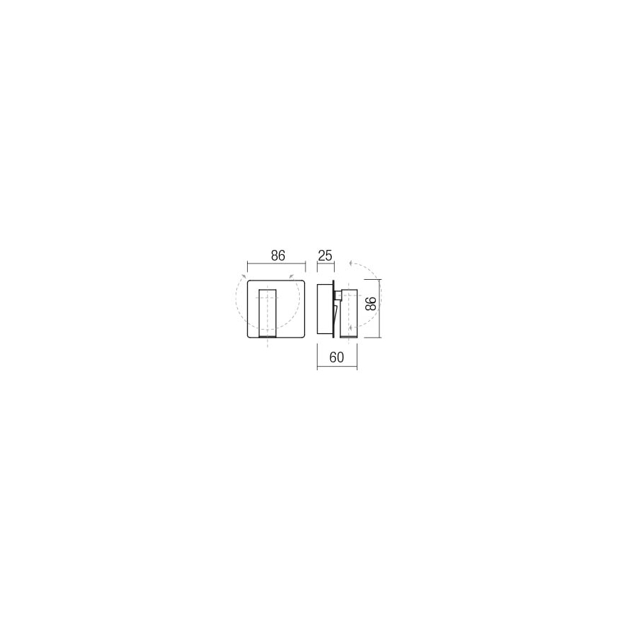 Redo 01-2340 - LED Kinkiet punktowy TOMIX LED/3,2W/230V czarny