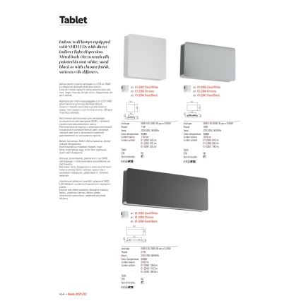 Redo 01-2384 - LED oprawa ścienna TABLET LED/11W/230V 3000K CRI 90 czarna