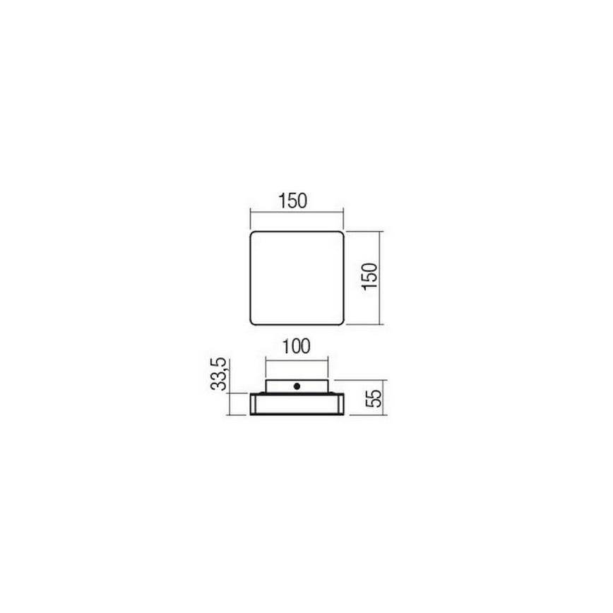 Redo 01-2384 - LED oprawa ścienna TABLET LED/11W/230V 3000K CRI 90 czarna