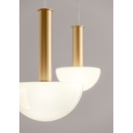 Redo 01-2474 - Żyrandol na lince LUMIEN 1xG9/10W/230V śr. 13 cm złoty/biały