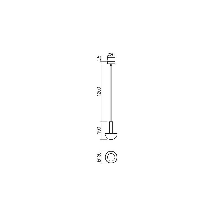 Redo 01-2474 - Żyrandol na lince LUMIEN 1xG9/10W/230V śr. 13 cm złoty/biały