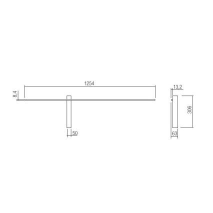Redo 01-2480 - Kinkiet TANGENT LED/14W/230V czarny