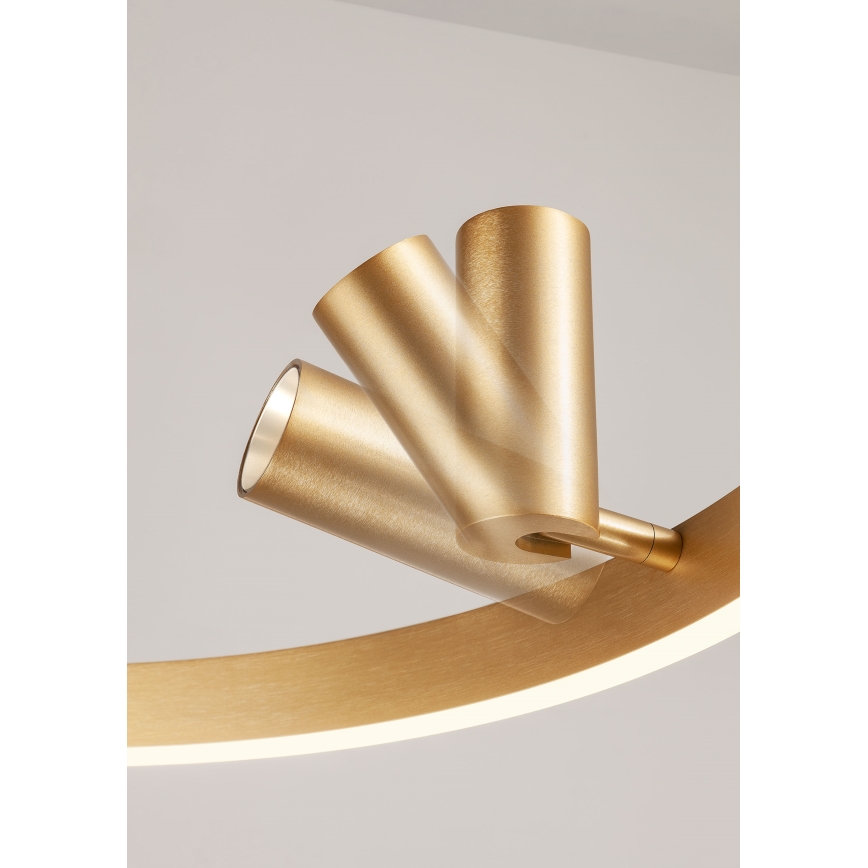 Redo 01-2492 - LED Żyrandol na lince SUMMIT LED/53,5W/230V CRI 90 śr. 80,8 cm złoty