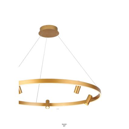 Redo 01-2492 - LED Żyrandol na lince SUMMIT LED/53,5W/230V CRI 90 śr. 80,8 cm złoty