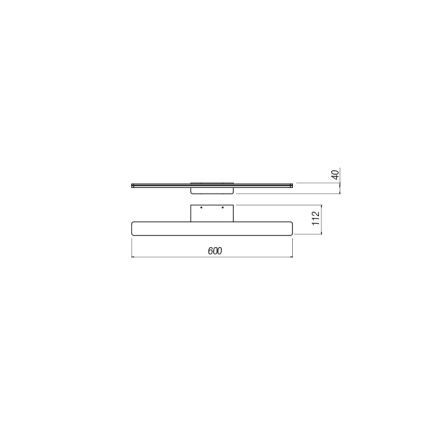 Redo 01-2504 - LED Łazienkowe oświetlenie lustra BARRIO LED/17,25W/230V 60 cm CRI 90 IP44 czarny