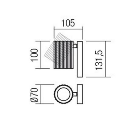 Redo 01-2549 - Kinkiet punktowy DELPHI 1xGU10/7W/230V czarny