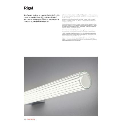 Redo 01-2592 - LED oświetlenie lustra łazienkowego RIGAL LED/18W/230V 3000K 91 cm CRI 90 IP44 błyszczący chrom/biały